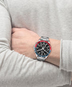 Boss Troper Mens Watch with Black Dial and Silver Strap 1514108