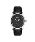 Boss Principle Mens Watch with Black Dial and Black Leather Strap 1514122