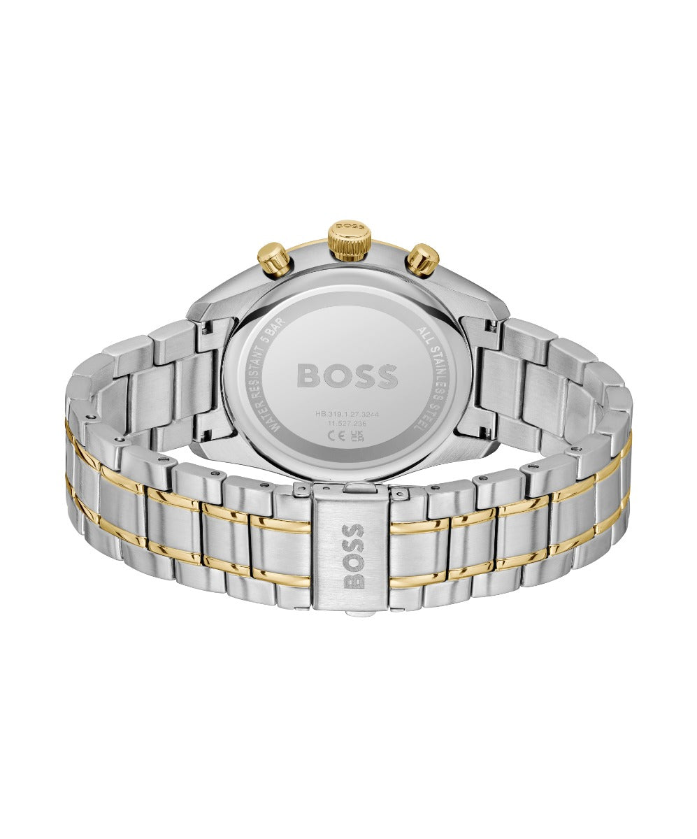 Boss Grand Prix 44 Mens Watch with Green Dial and Silver Strap 1514227