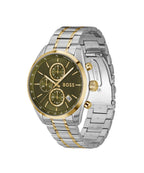 Boss Grand Prix 44 Mens Watch with Green Dial and Silver Strap 1514227