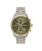Boss Grand Prix 44 Mens Watch with Green Dial and Silver Strap 1514227