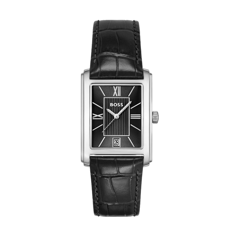 Boss Principle Dress Mens Watch with Black Dial and Black Leather Strap 1514277