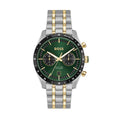 Boss Tourmaster Mens Watch with Green Dial and Two Tone Strap 1514287