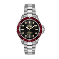 Boss Troper Sport Gwylio Dynion gyda Deial Du a Strap Arian 1514304