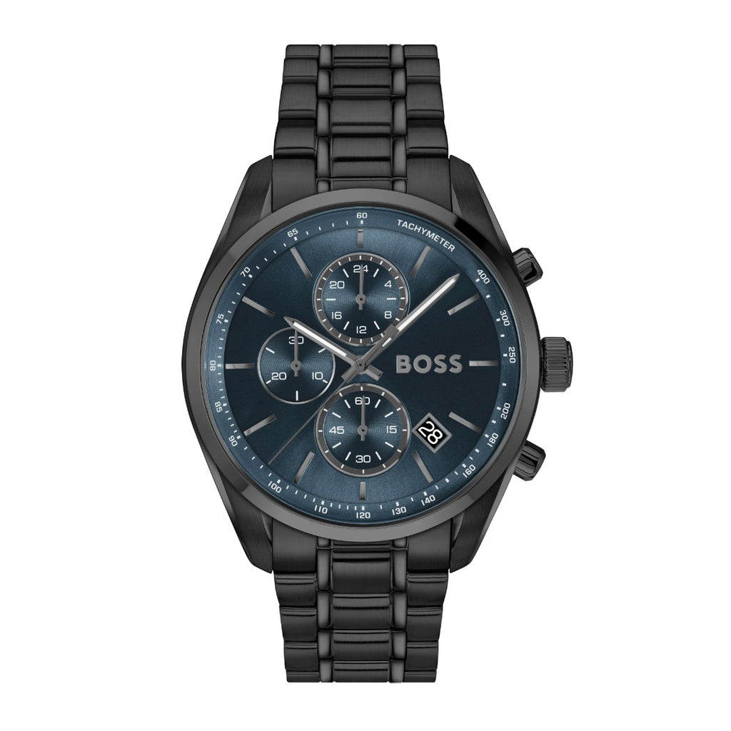 Boss Grand Prix 44 Mens Watch with Blue Dial and Black Strap 1514314