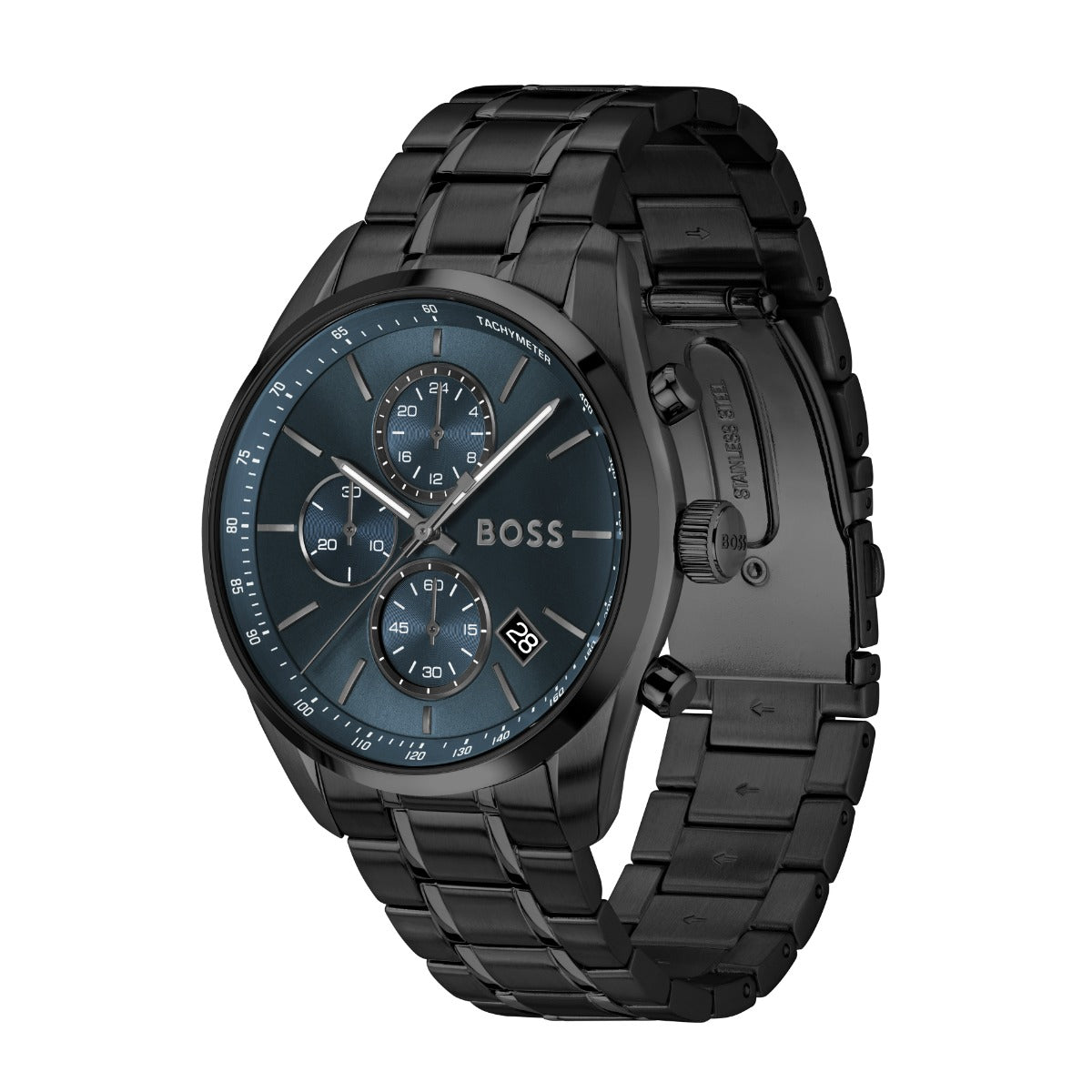 Boss Grand Prix 44 Mens Watch with Blue Dial and Black Strap 1514314