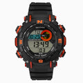 Sekonda Mens Digital Watch with Black Plastic Strap and Orange Accents 1527