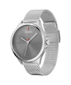 Hugo Mens Watch with Grey Dial and Silver Strap 1530135