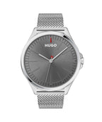 Hugo Mens Watch with Grey Dial and Silver Strap 1530135