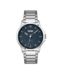 Hugo Mens Watch with Blue Dial and Silver Strap 1530186