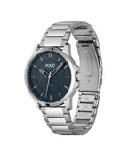 Hugo Mens Watch with Blue Dial and Silver Strap 1530186
