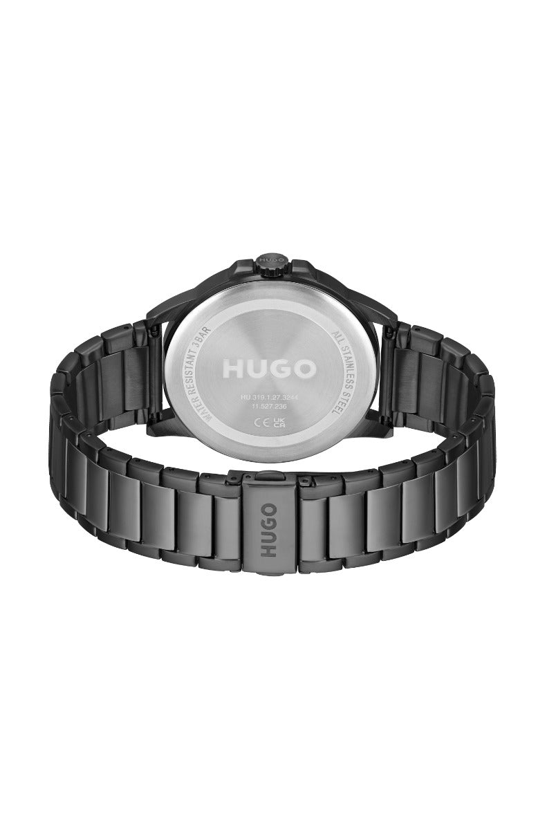 Hugo Mens Watch with Black Dial and Black Strap 1530187
