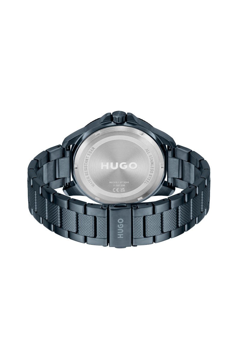 Hugo Mens Watch with Blue Dial and Blue Bracelet 1530194