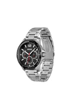 Hugo Mens Watch with Black Dial and Silver Bracelet 1530195