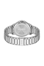 Hugo #First Mens Watch with Black Dial and Silver Strap 1530246