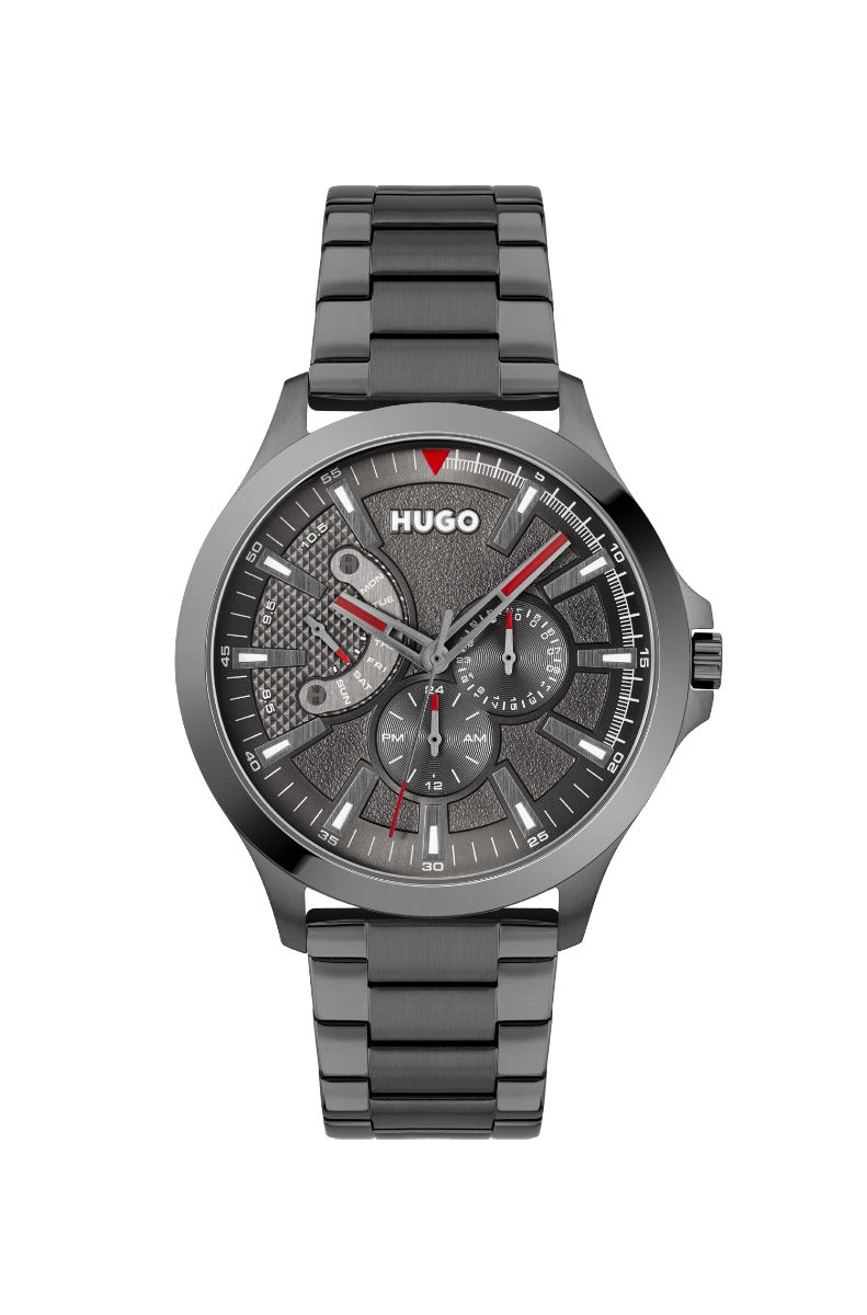 Hugo Mens Watch with Grey Dial and Grey Bracelet 1530247