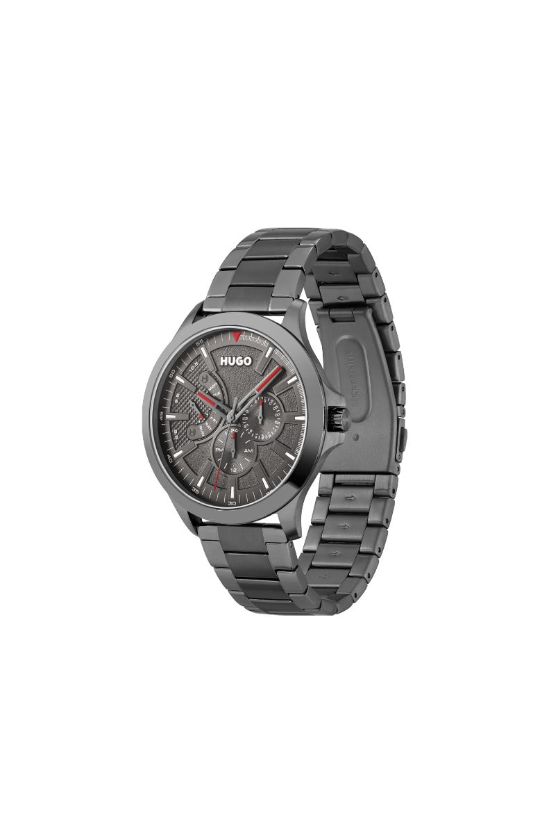 Hugo Mens Watch with Grey Dial and Grey Bracelet 1530247