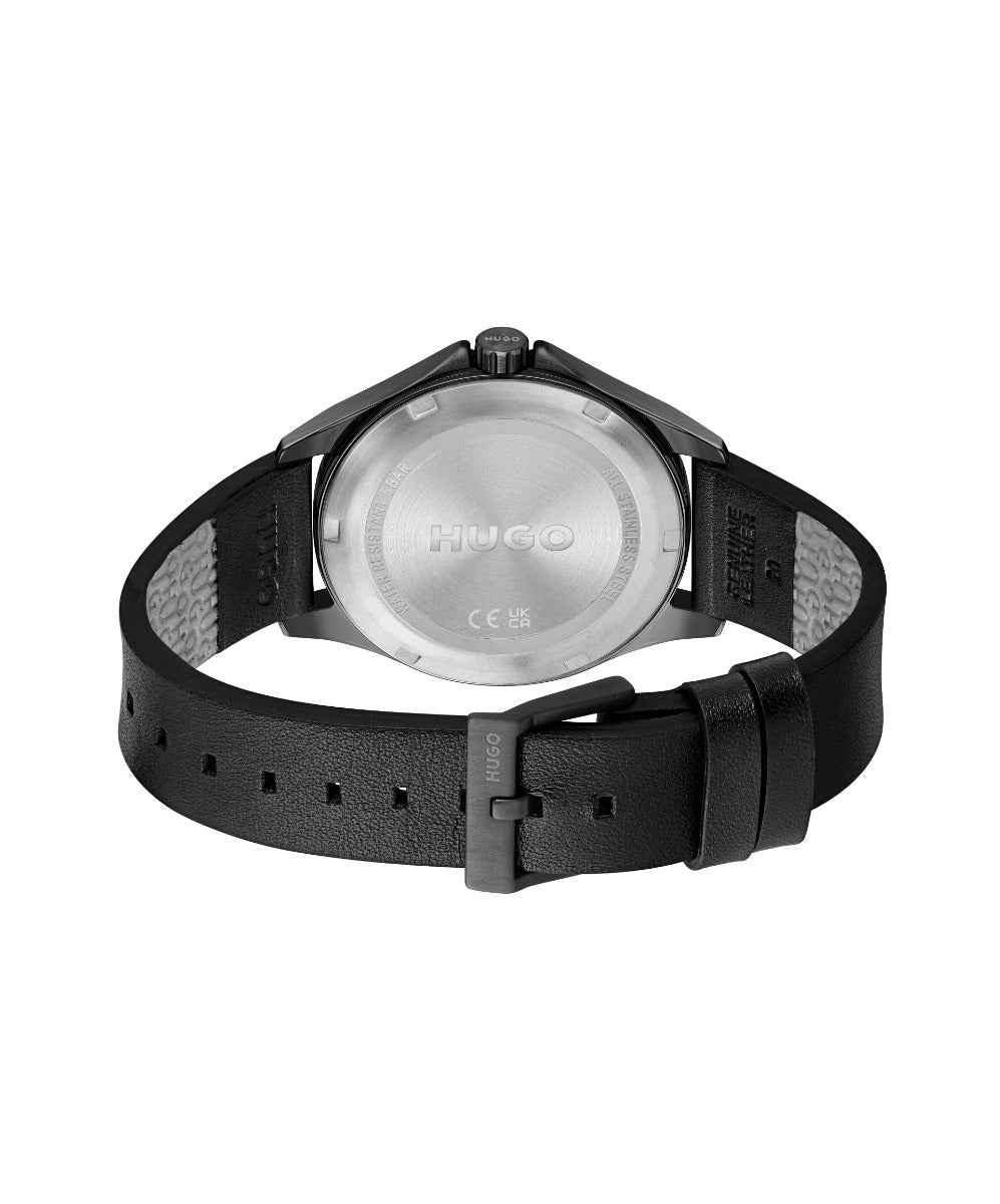 HUGO Mens Watch with Black Dial and Black Strap 1530321