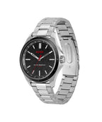 HUGO Mens Watch with Black Dial and Silver Bracelet 1530323