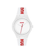 Hugo Mens Watch with White Dial and White Strap 1530345