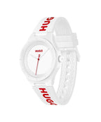 Hugo Mens Watch with White Dial and White Strap 1530345