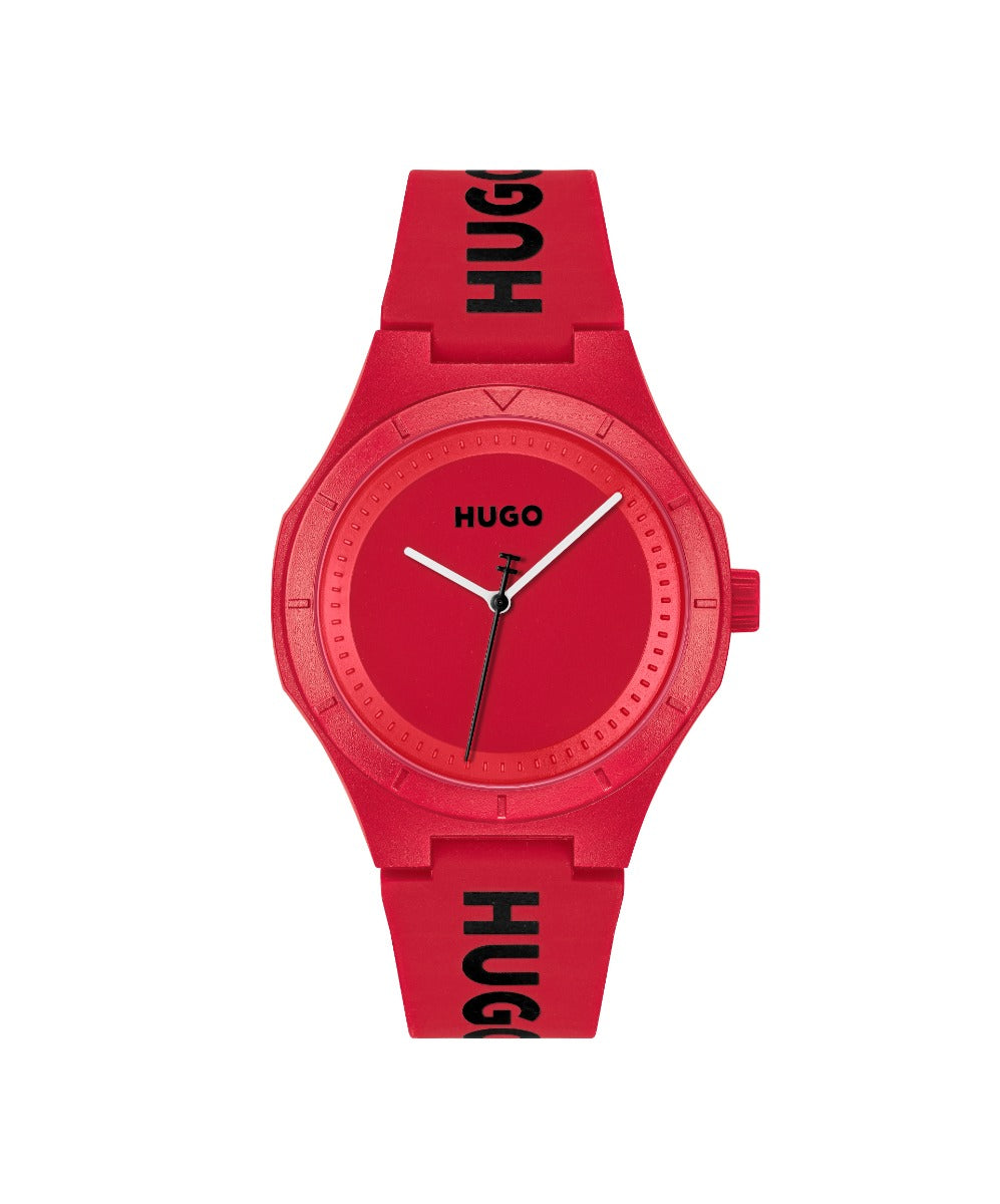 Hugo Mens Watch with Red Dial and Red Strap 1530346