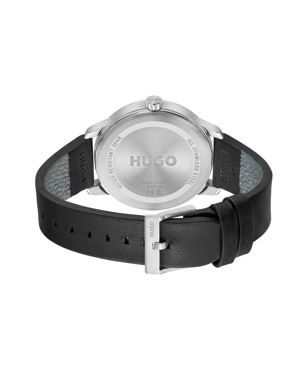 HUGO Mens Watch with Black Dial and Black Strap 1530366