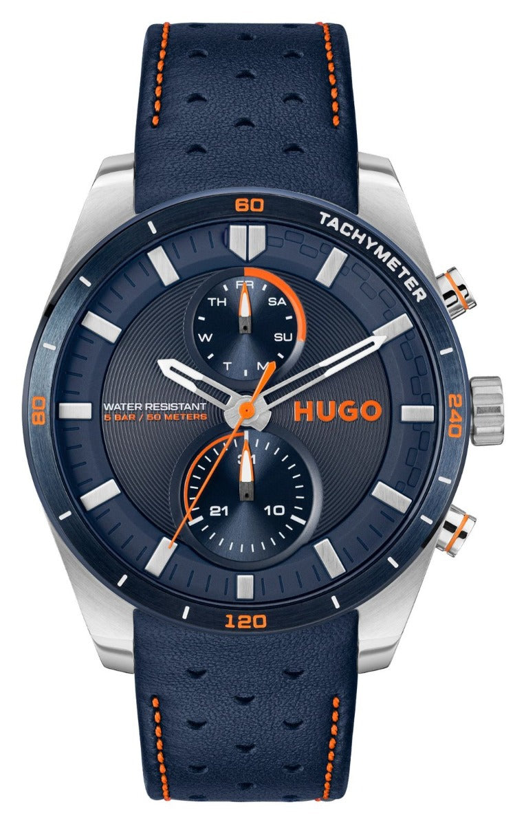 HUGO Mens Watch with Blue Dial and Blue Strap 1530371