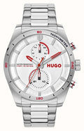 HUGO Mens Watch with White Dial and Silver Bracelet 1530373