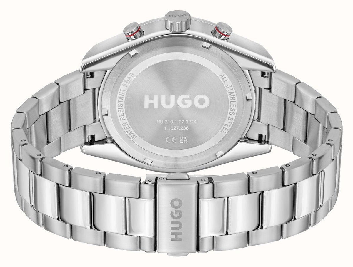 HUGO Mens Watch with White Dial and Silver Bracelet 1530373