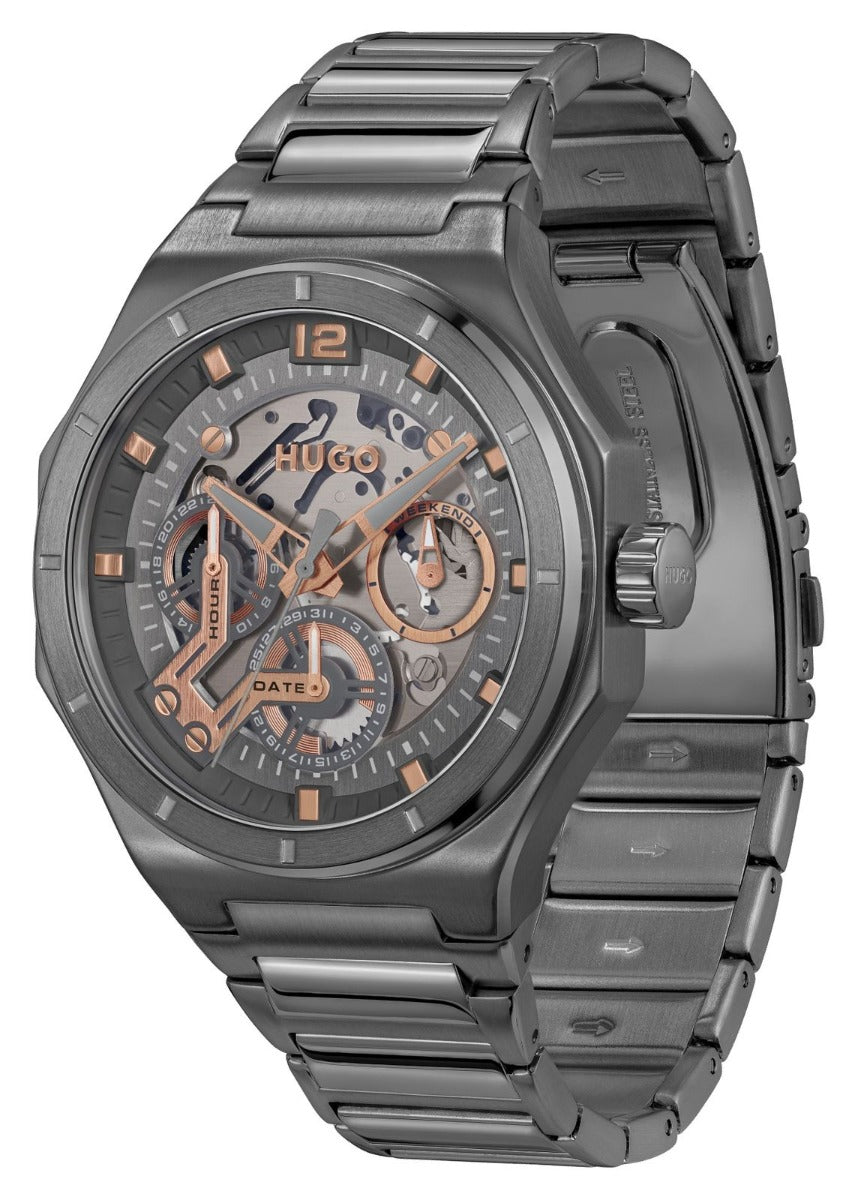 Hugo Mens Watch with Grey Dial and Grey Strap 1530378