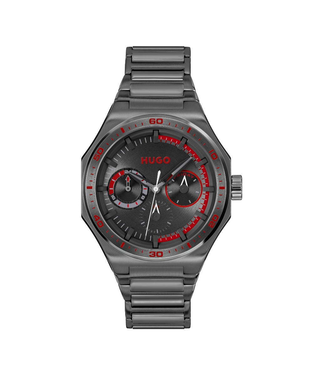 Hugo Mens Watch with Grey Dial and Grey Bracelet 1530401