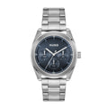 Gwylio Dynion Chwaraeon Hugo #Bright gyda Deial Glas a Strap Arian 1530424