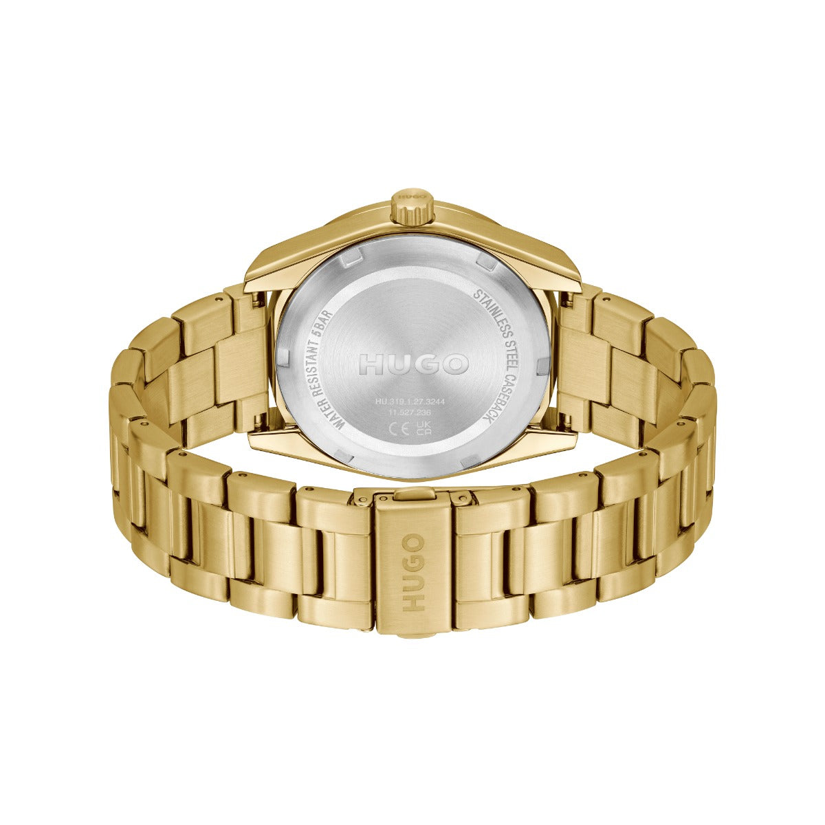 Hugo #Bright Sport Mens Watch with Green Dial and Gold Strap 1530425