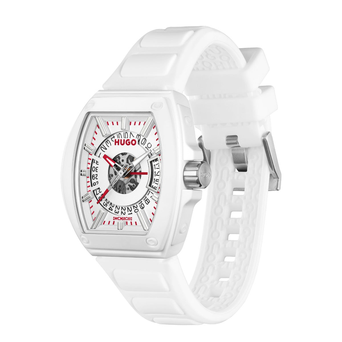 Hugo #ICON 3H Mens Watch with White Dial and White Strap 1530435