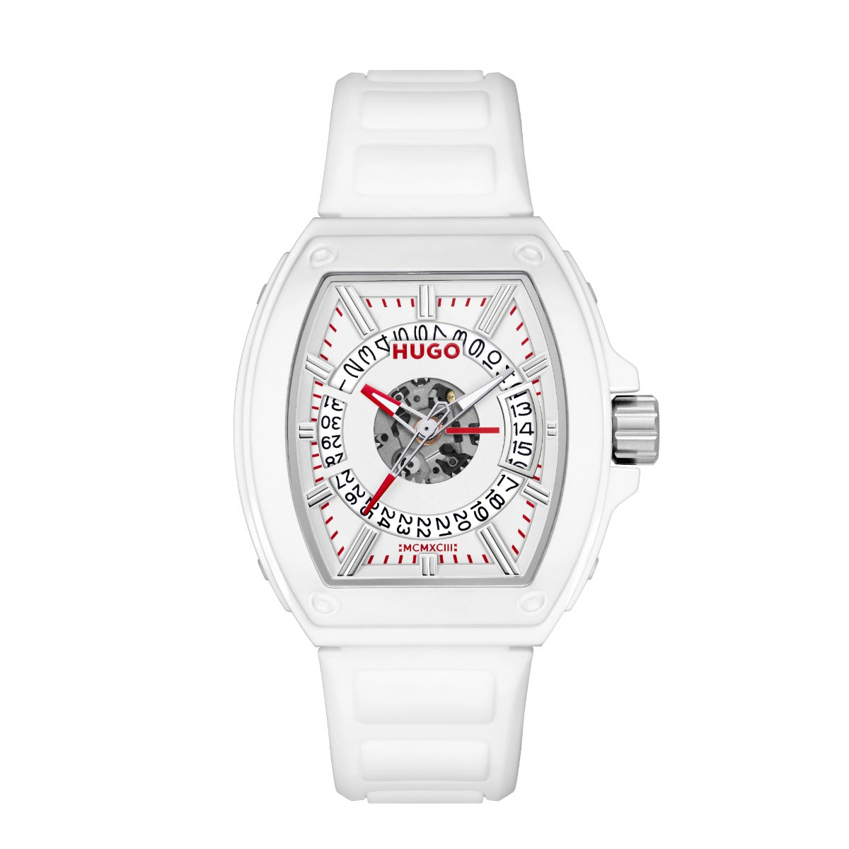 Hugo #ICON 3H Mens Watch with White Dial and White Strap 1530435