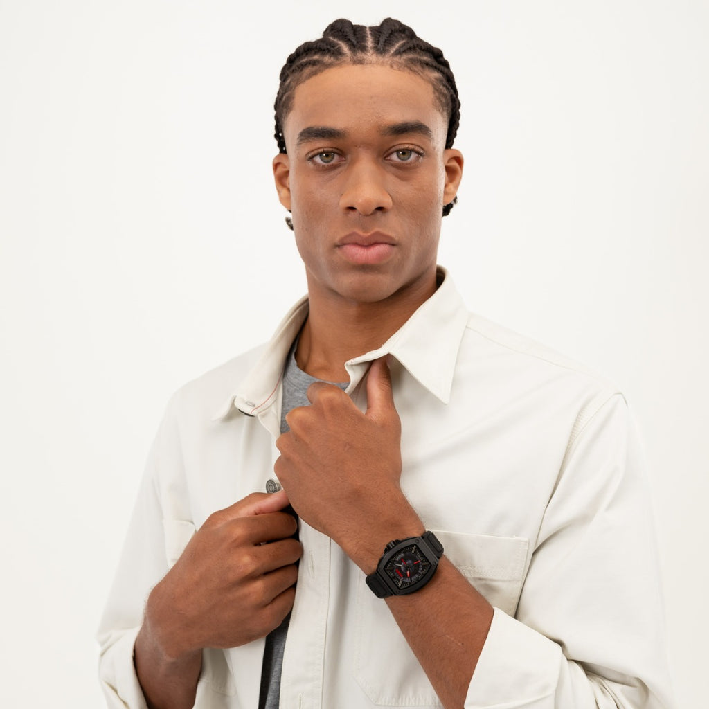 Hugo #ICON 3H Mens Watch with Black Dial and Black Strap 1530436