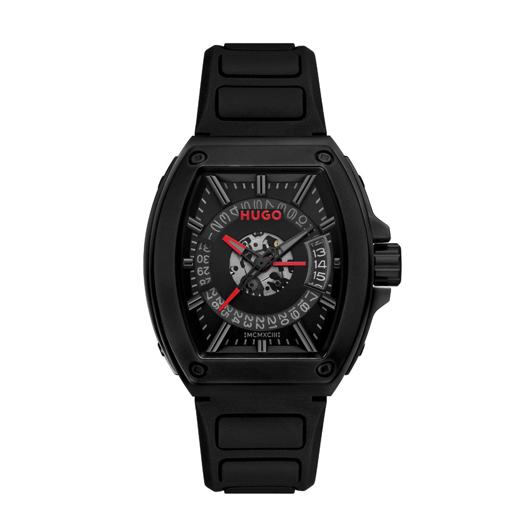 Hugo #ICON 3H Mens Watch with Black Dial and Black Strap 1530436