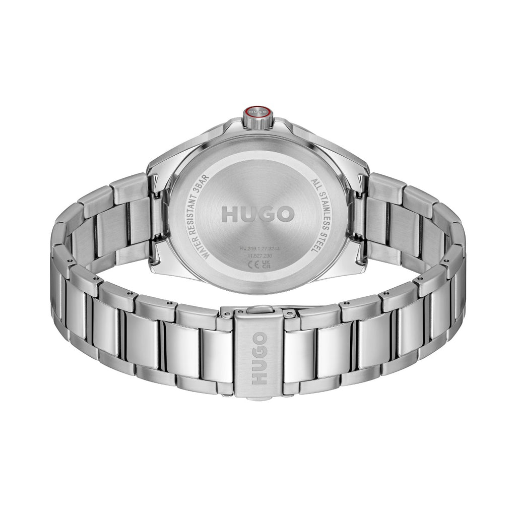 HUGO Seam Mens Watch with Blue Dial and Silver Bracelet 1530451
