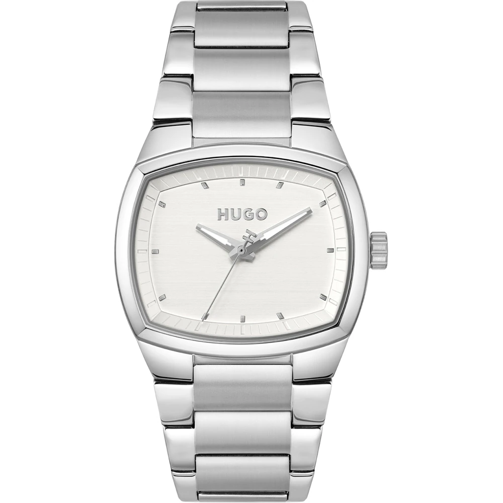 HUGO Telly Mens Watch with White Dial and Silver Bracelet 1530460