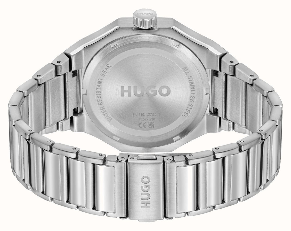 Hugo Mens Watch with Silver Dial and Silver Strap 1530377