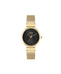 HUGO Ladies Watch with Black Dial and Gold Strap 1540129