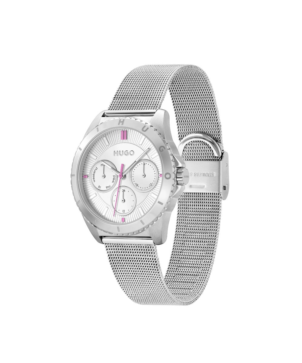 HUGO Ladies Watch with Silver Dial and Silver Strap 1540162