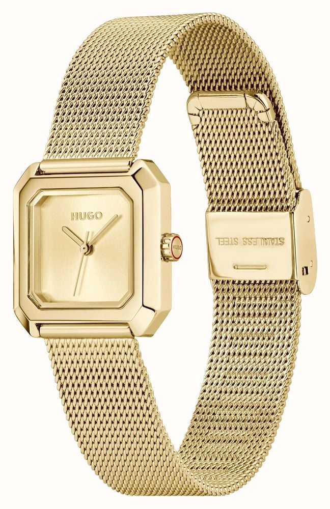 HUGO Hazel Ladies Watch with Gold Dial and Gold Strap 1540184