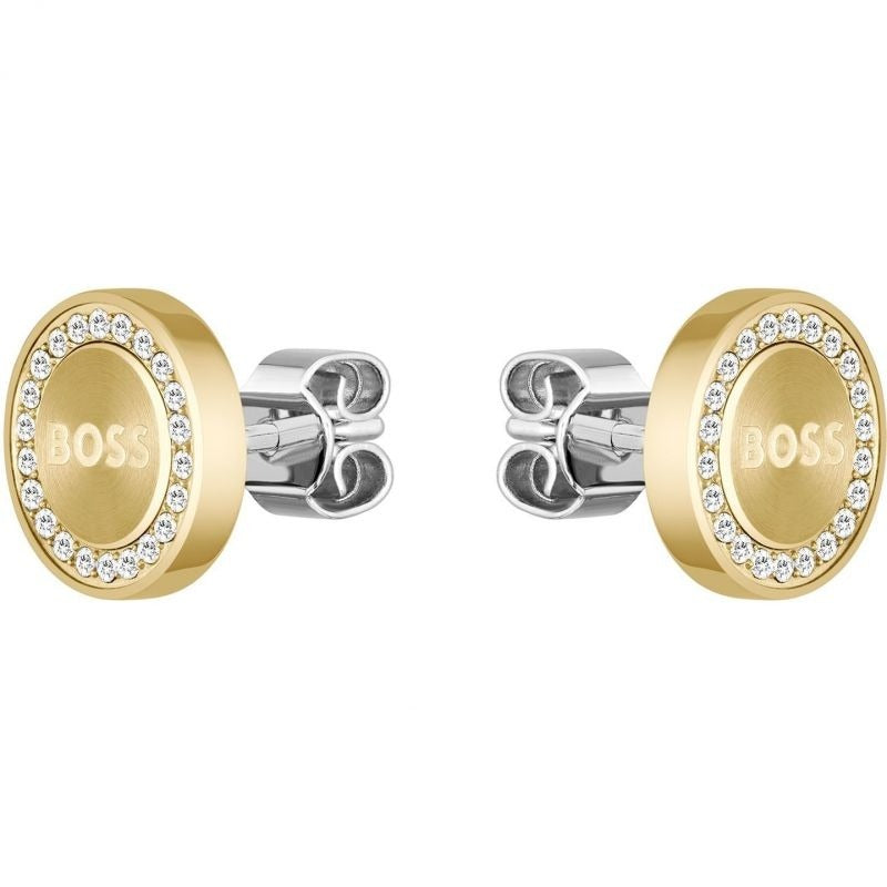 Boss Ladies Stainless Steel Gold Iona Earrings 1580557