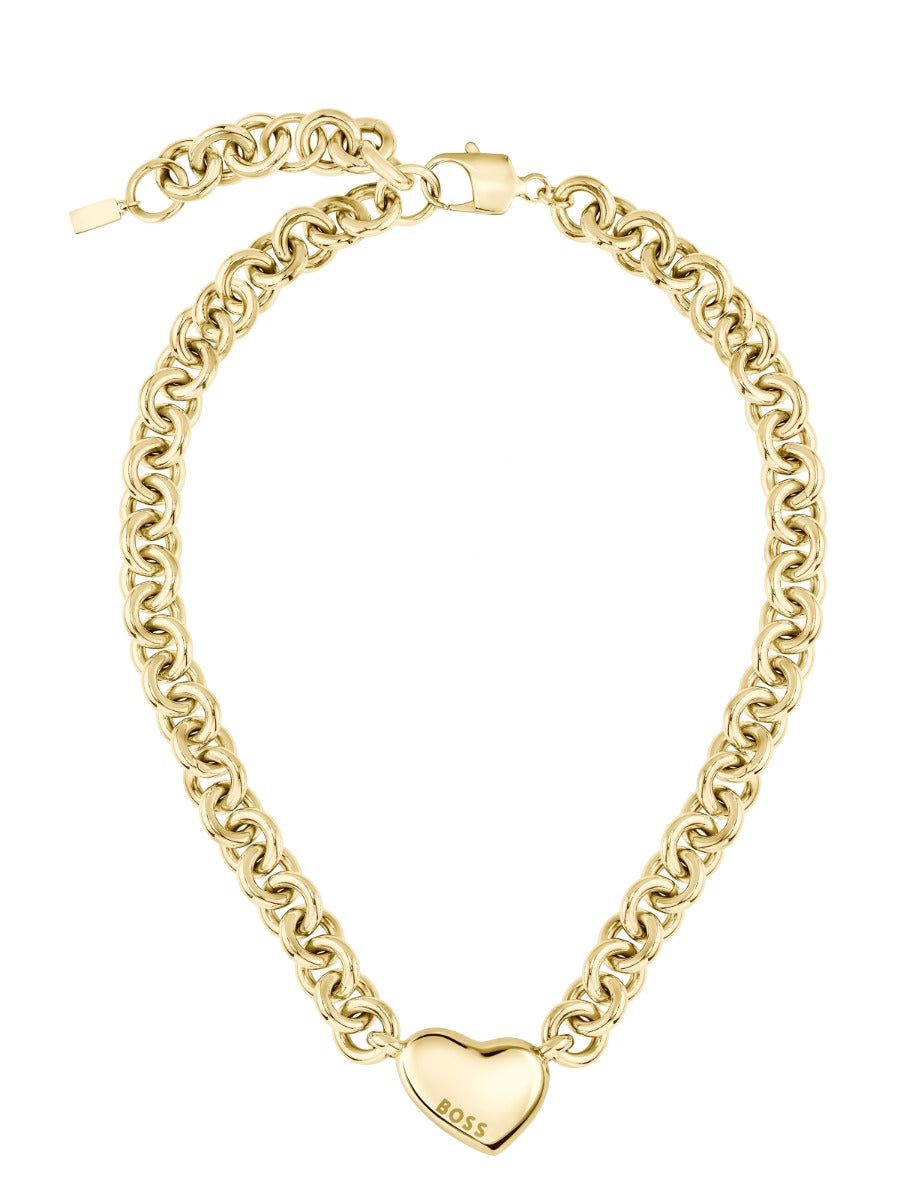 Boss Ladies Gold Stainless Steel Honey Love Necklace 1580637