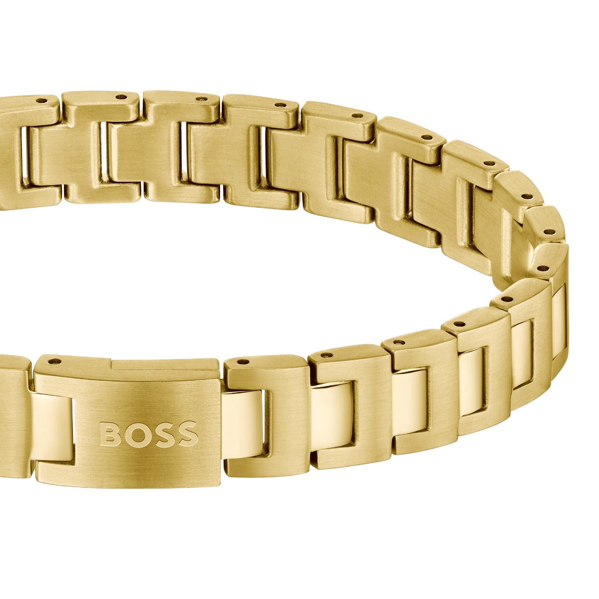 Boss Mens Gold Stainless Steel Candor Bracelet 1580753