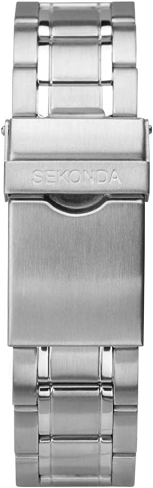 Sekonda Mens Watch with Black Dial and Stainless Steel Bracelet 1630