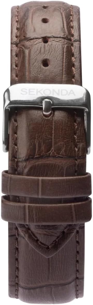 Sekonda Mens Watch with Silver Dial and Brown Leather Strap 1661