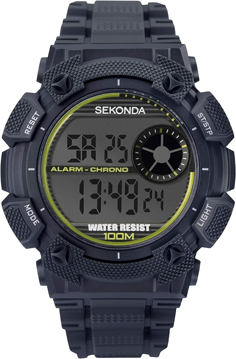 Sekonda Mens Digital Watch with Blue Resin Strap 1677E